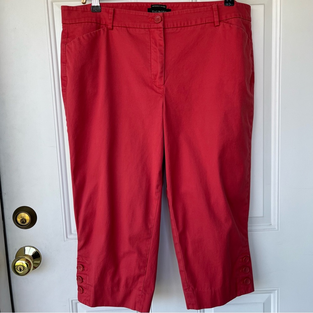 Talbots• Perfect Skimmer Brick Red Pants - Size 16P